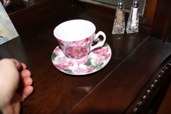 Assorted Rose Floral Teacup And Saucer Set