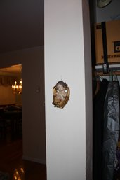 Wall-Mounted Holy Water Font With Hand-Painted Gilded Angel