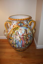 Stunning Italian Vase Bought For $5,000 From Italy Paride E Elena Hand-Painted Deruta Ceramic