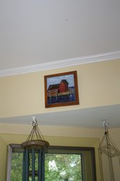 Framed Coastal Harbor Artwork  Motif No. 1 Rockport Massachusetts Style Print