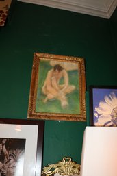 Signed Impressionist Painting Of Seated Figure Signed Haley