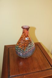 3G Imports Colorful Hand Blown Art Glass Vase