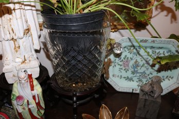 Cut Lead Crystal Pineapple Design Ice Bucket Cachepot