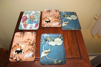 Wony Japanese Asian Scenic Decorative Melamine Tray Set