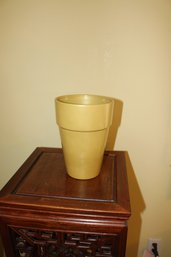 Yellow Glazed Ceramic Orchid Garden Planter Pot