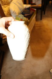 Lenox Masterpiece Ivory Porcelain Vase Floral Gold Trim