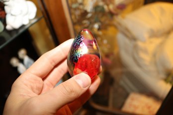 Glass Eye Studio Iridescent Dragon's Egg Paperweight