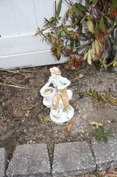 Vintage Boy Garden Statue Planter