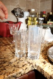 Glasses With Square Paneled Design