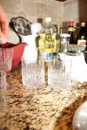 Crystal Glasses Vertical Cut Pattern
