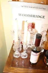 Pair Of Crystal Candle Stick Holders