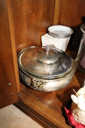 Silver-Plated Casserole Dish With Pineapple Finial Lid