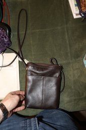 ILI Brown Leather Crossbody Travel Bag
