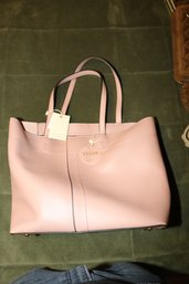 Dusty Pink Vegan Leather Minimalist Tote Handbag