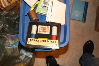 Texas Hold Em Poker Set Wooden Case With Chips