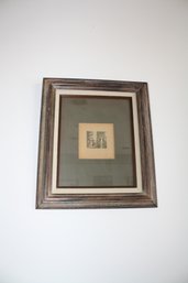Hand Colored Engraving In Wood Frame With Fabric Liner Baxter The Inventor
