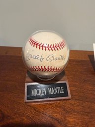 Mickey Mantle Upper Deck Certified Authentic Autographed Baseball With COA