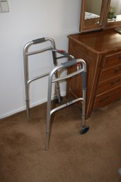Drive Medical Deluxe Two Button Folding Walker With Wheels