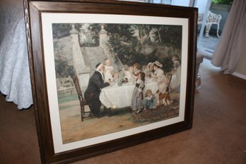 Fred Morgan 'His First Birthday' Framed Reproduction Lithograph