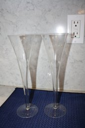 Tiffany And Co Trumpet Champagne Flutes Marked Cuvee Dom Perignon
