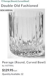 Set Of 2 Astral Double Old-fashioned Crystal Glasses Very Rare #2