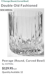 Set Of 2 Astral Double Old-fashioned Crystal Glasses Very Rare #3