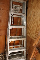 Aluminum Folding Attic Ladder With Telescoping Steps