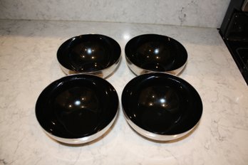 Cathrineholm Cathedral Bowl- Black/steel Designed By Norwegian Artist Grete Prytz Kittelsen