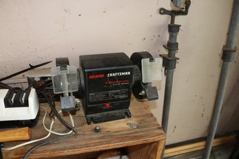 Craftsman 5 Inch Electric Bench Grinder With Shields Untested
