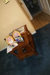 Solid Wood Multi Tier Telephone Accent Table