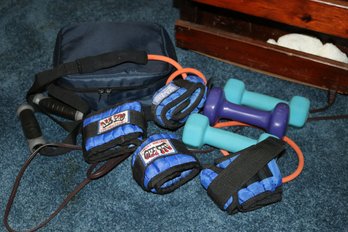 Home Fitness Kit With Weights Bands And Dumbbells