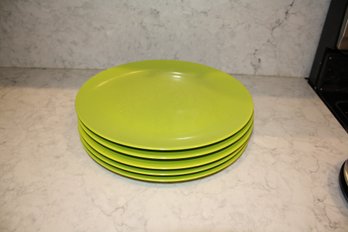 ASA Selection Germany Lime Green Ceramic Plates Set Of 5 10.5 Inches