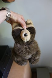 Dakin Raccoon Plush With Striped Tail And Red Tag