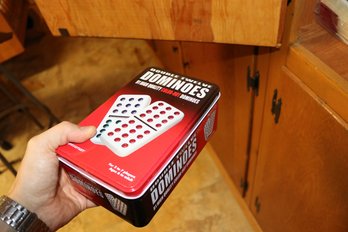 Pressman Double Twelve Color Dot Dominoes Tin Set