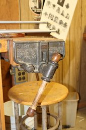 Columbian Vise Vintage Cast Iron Quick Acting Woodworking Bench Vise