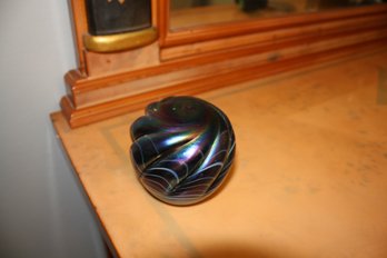 Signed Art Glass Hand Made Paperweight