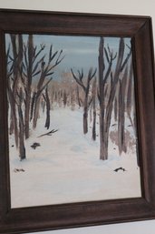 Impressionist Forest Landscape Oil Painting Framed Canvas Artwork
