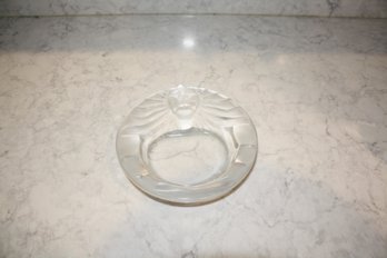 Lalique Tete De Lion Crystal Ashtray