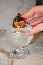 Lalique Tete De Lion Mint Condition Lighter Sparks Needs Fluid