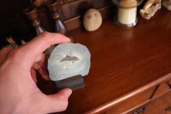 Hand Painted Dolphin Slate Art Reflections Of Bay Life
