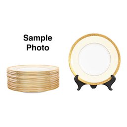 BEAUTIFUL Vintage Minton For Tiffany & Co. Harrow Pattern Porcelain Dinner Plates Set Of 12