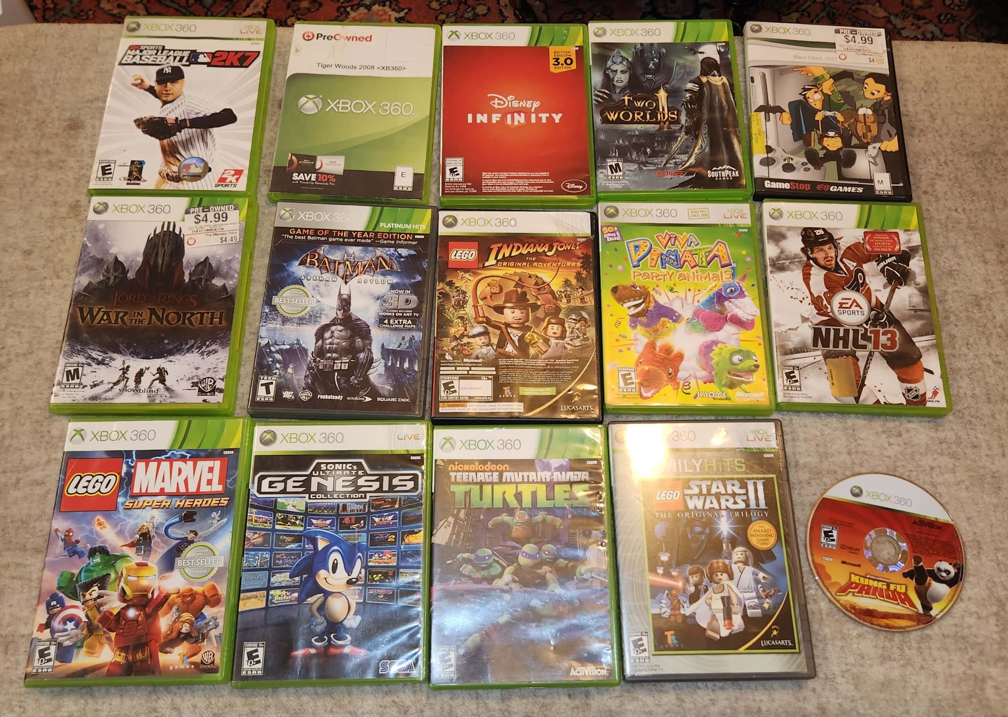 15 Xbox 360 Games 1 Loose Kung Fu Panda #4565 | Auctionninja.com