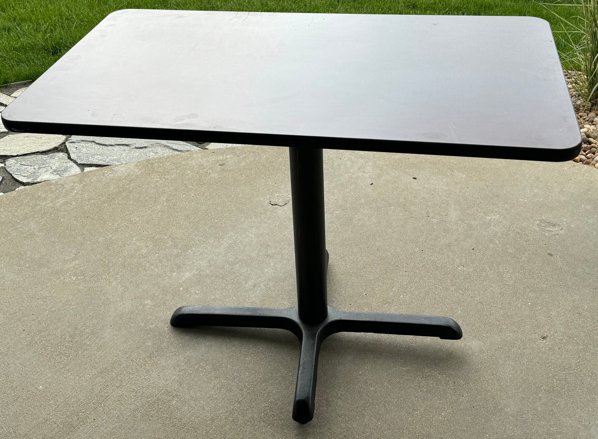 Finished Fiberboard And Cast Iron Rectangle Table 1 Of 2 #197393 ...
