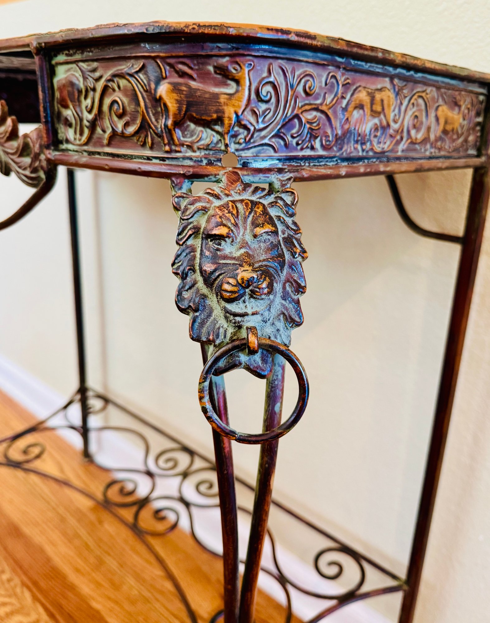 1980s European Style Metal Console Table 242651