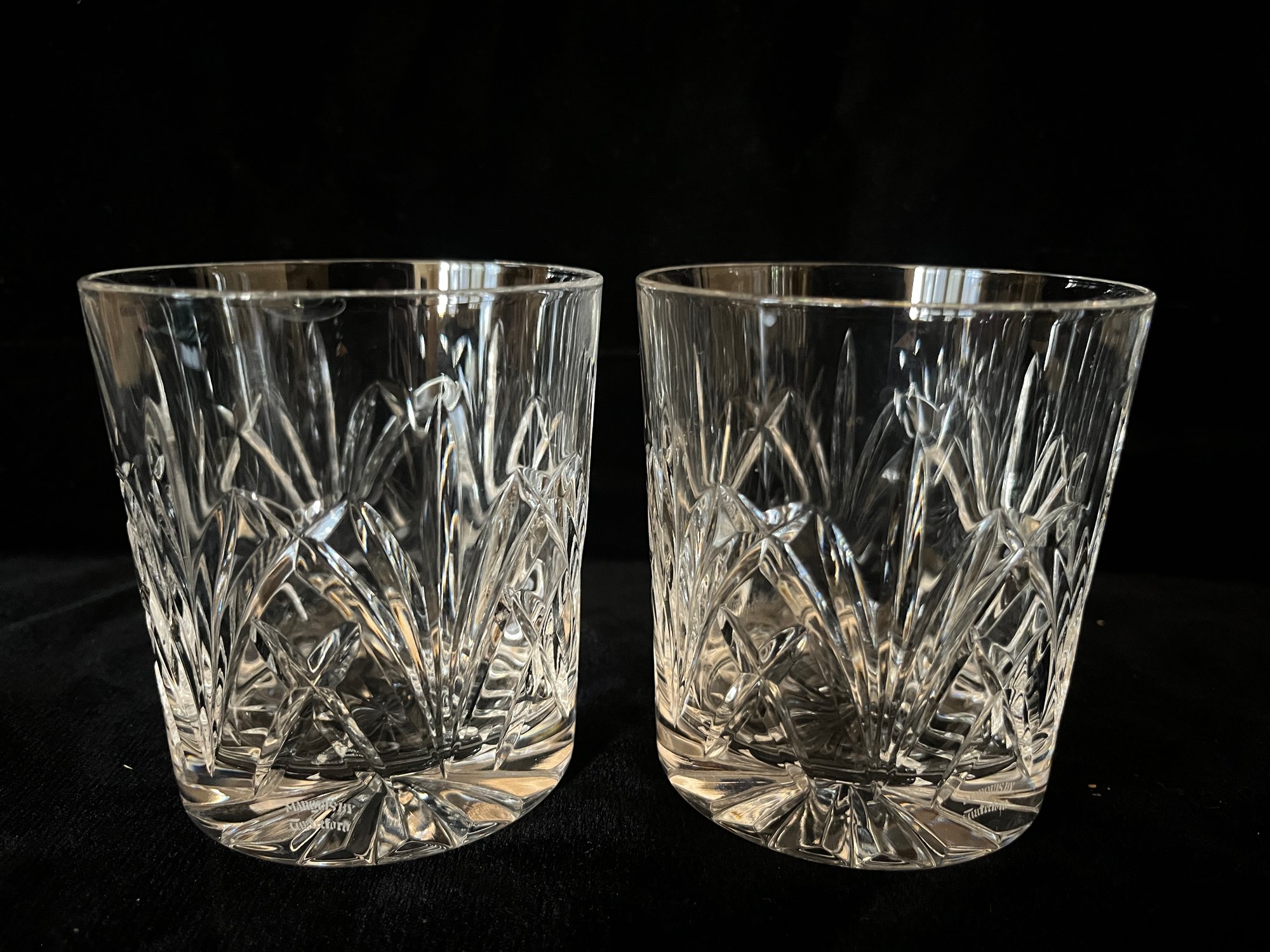 Pair Of Marquis By Waterford Cut Crystal Rocks Glasses #210753 ...