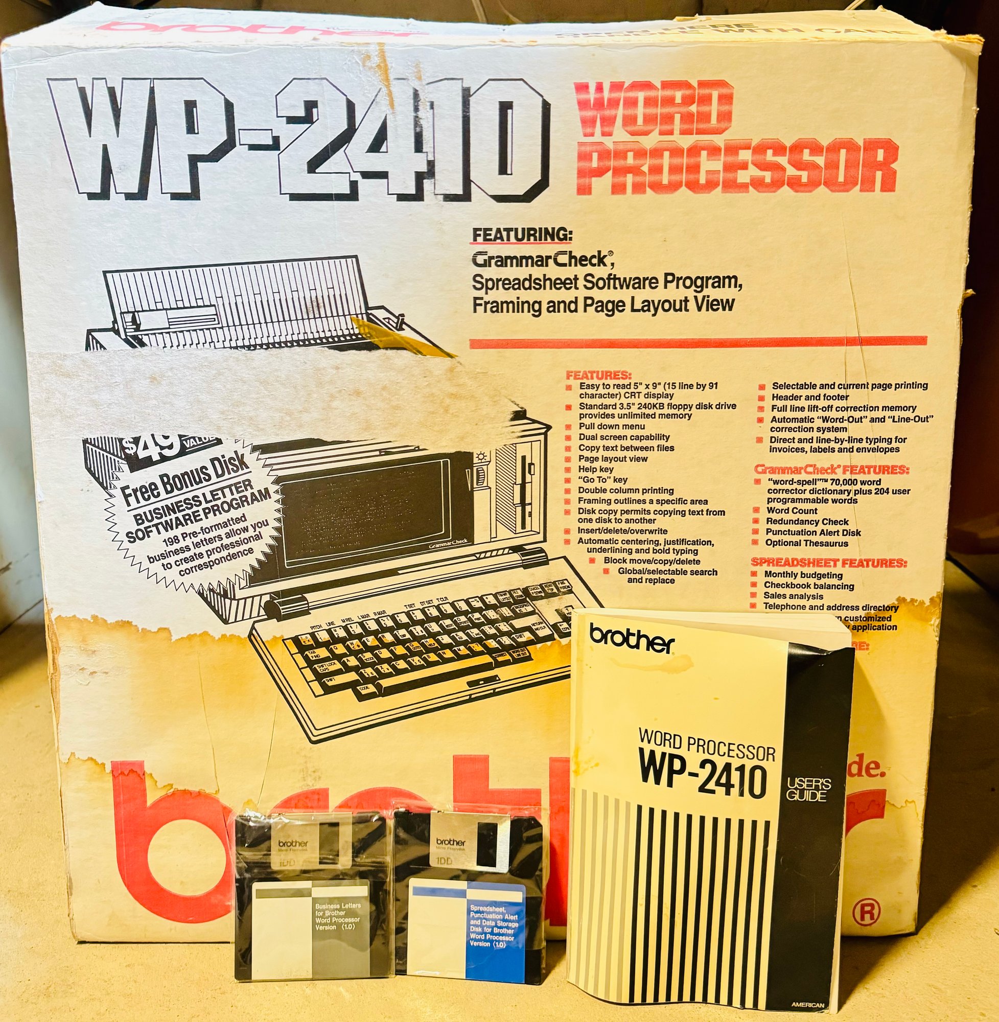 Vintage Brother Word Wp-2410 Word Processor #174225 | Auctionninja.com