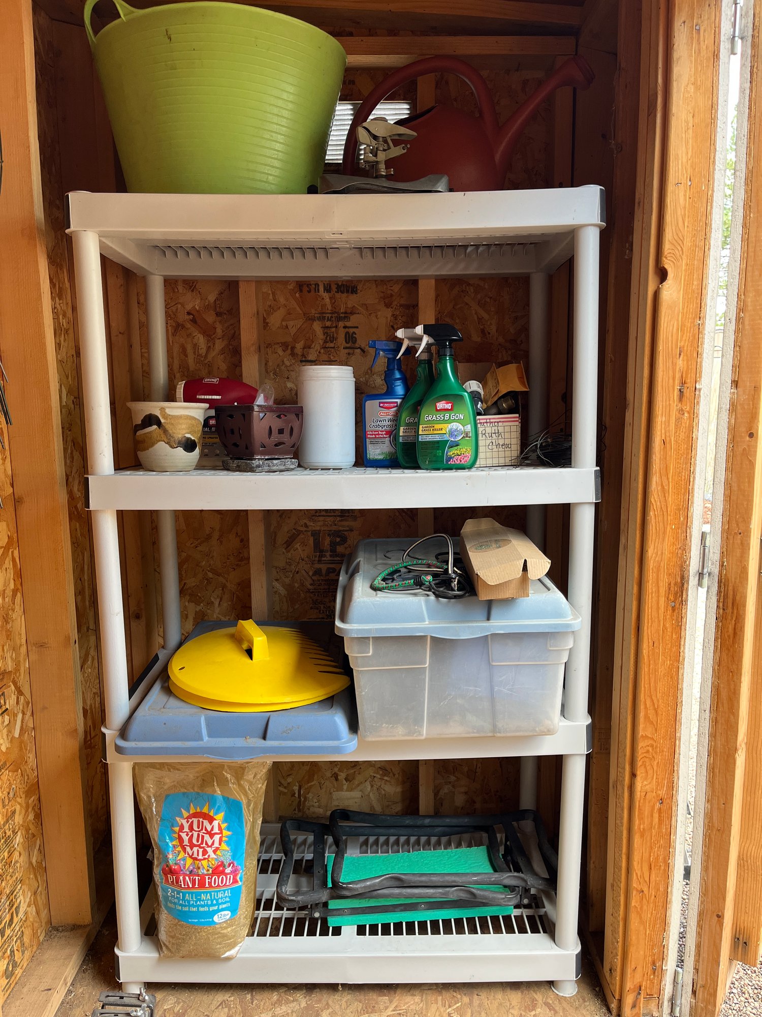 Plastic Storage Rack With Various Gardening Utensils #203909 ...