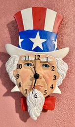 Vintage Uncle Sam Wall Clock