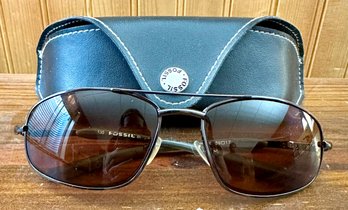 Fossil Metal Frame Sunglasses With Case