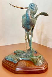 Bronze Wildlife Sculpture Titled 'Avocet Dawn' By Nick Ryan, With COA